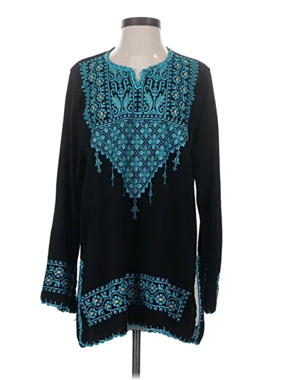 Pre-owned Assorted Brands Long Sleeve Blouse In Teal