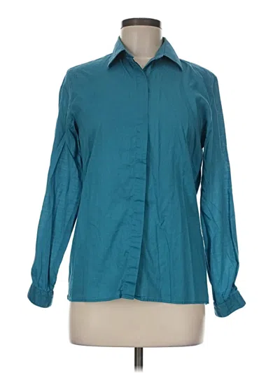 Pre-owned Assorted Brands Long Sleeve Blouse In Teal