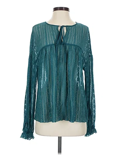 Assorted Brands Long Sleeve Blouse In Blue