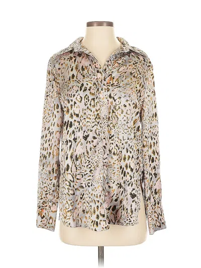 Pre-owned Assorted Brands Long Sleeve Blouse In White