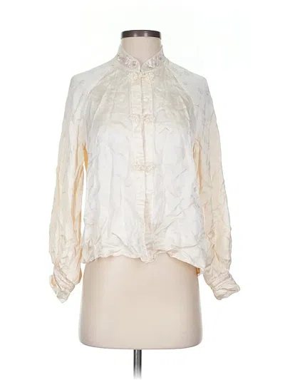Pre-owned Assorted Brands Long Sleeve Blouse In White