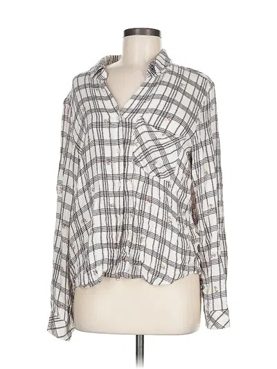 Pre-owned Assorted Brands Long Sleeve Blouse In White