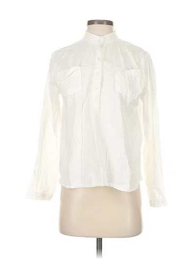 Pre-owned Assorted Brands Long Sleeve Blouse In White