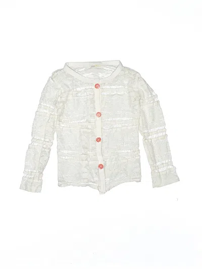 Pre-owned Assorted Brands Kids' Long Sleeve Blouse In White