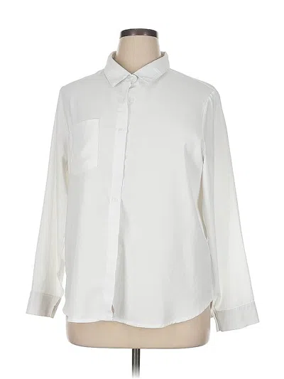 Pre-owned Assorted Brands Long Sleeve Blouse In White