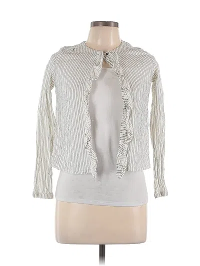 Pre-owned Assorted Brands Long Sleeve Blouse In White