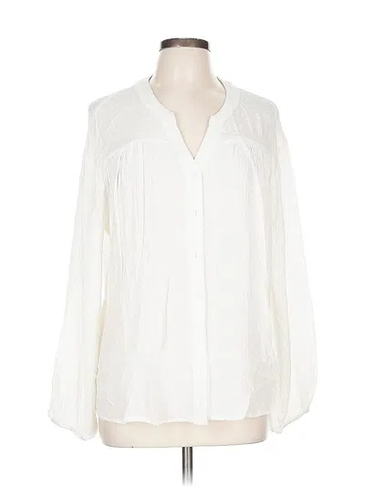 Pre-owned Assorted Brands Long Sleeve Blouse In White