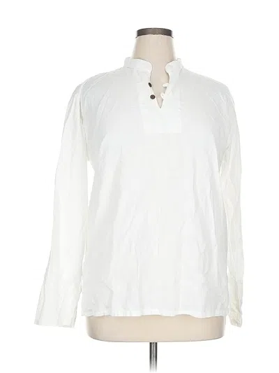 Pre-owned Assorted Brands Long Sleeve Blouse In White