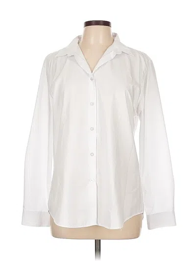 Pre-owned Assorted Brands Long Sleeve Blouse In White