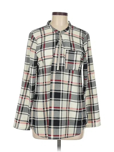 Pre-owned Assorted Brands Long Sleeve Blouse In White