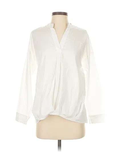 Pre-owned Assorted Brands Long Sleeve Blouse In White