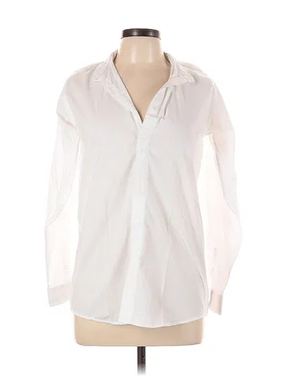 Pre-owned Assorted Brands Long Sleeve Blouse In White