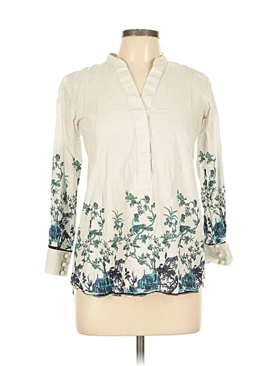 Pre-owned Assorted Brands Long Sleeve Blouse In White