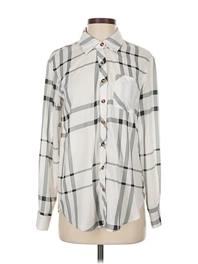 Pre-owned Assorted Brands Long Sleeve Blouse In White