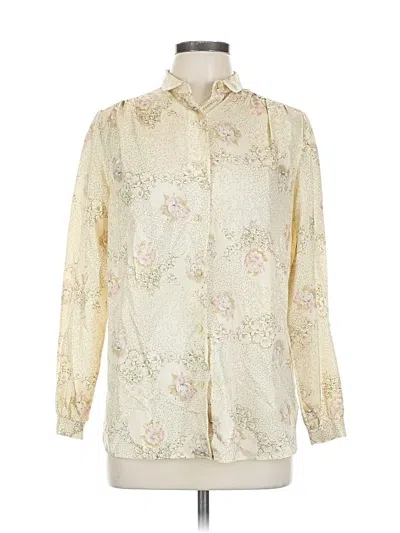 Pre-owned Assorted Brands Long Sleeve Blouse In White