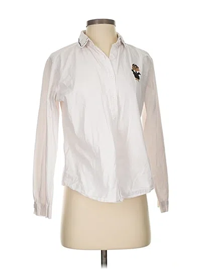Pre-owned Assorted Brands Long Sleeve Blouse In White