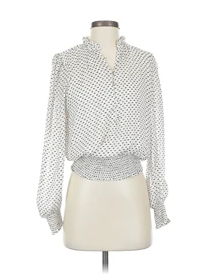 Pre-owned Assorted Brands Long Sleeve Blouse In White