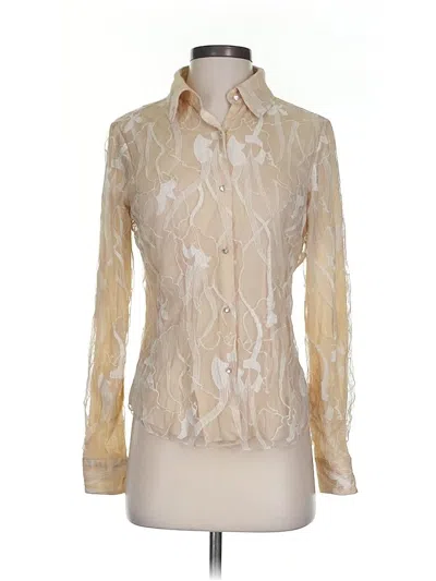 Pre-owned Assorted Brands Long Sleeve Blouse In White