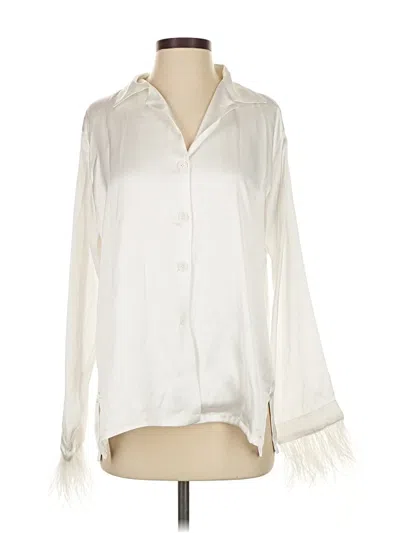 Pre-owned Assorted Brands Long Sleeve Blouse In White
