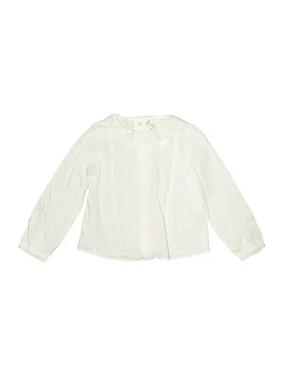 Pre-owned Assorted Brands Kids' Long Sleeve Blouse In White