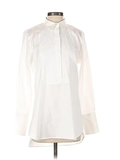 Pre-owned Assorted Brands Long Sleeve Blouse In White