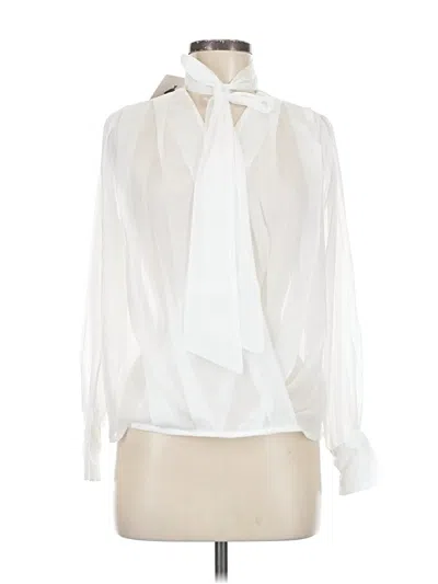 Pre-owned Assorted Brands Long Sleeve Blouse In White