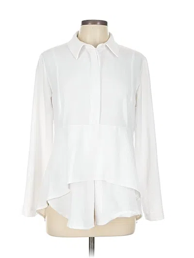 Pre-owned Assorted Brands Long Sleeve Blouse In White