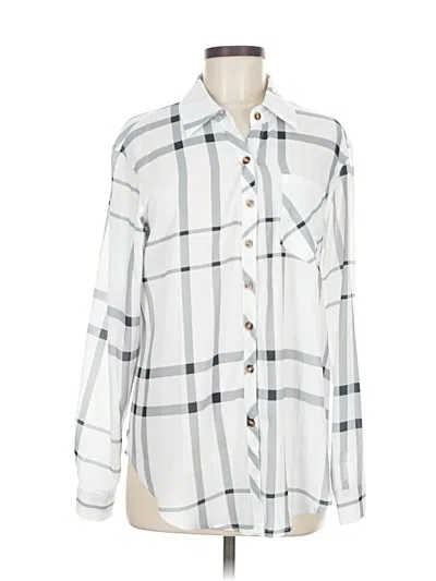 Pre-owned Assorted Brands Long Sleeve Blouse In White