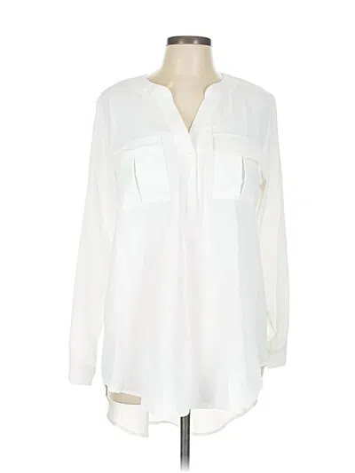 Pre-owned Assorted Brands Long Sleeve Blouse In White