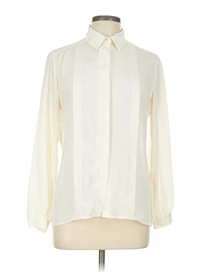 Pre-owned Assorted Brands Long Sleeve Blouse In White