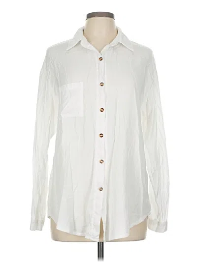 Pre-owned Assorted Brands Long Sleeve Blouse In White