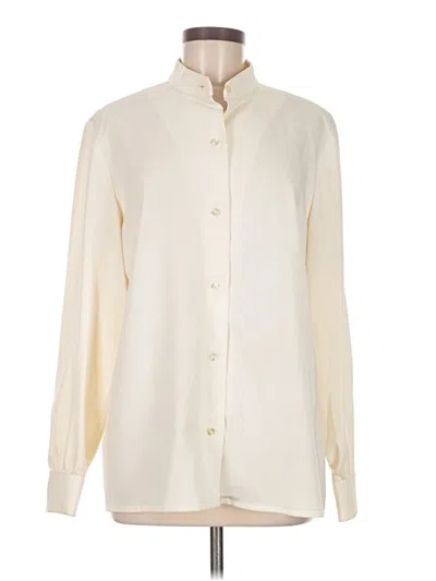 Pre-owned Assorted Brands Long Sleeve Blouse In White