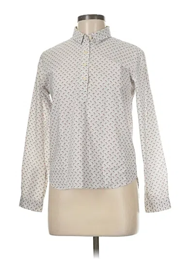 Pre-owned Assorted Brands Long Sleeve Blouse In White
