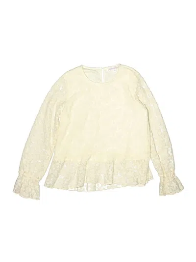 Pre-owned Assorted Brands Kids' Long Sleeve Blouse In White