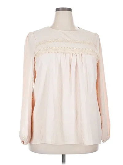 Pre-owned Assorted Brands Long Sleeve Blouse In White