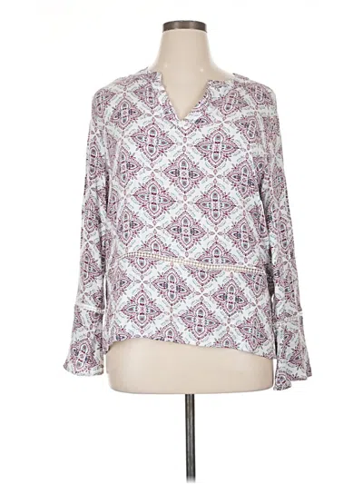Pre-owned Assorted Brands Long Sleeve Blouse In White