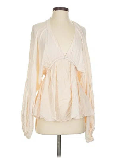 Pre-owned Assorted Brands Long Sleeve Blouse In White