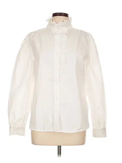 Pre-owned Assorted Brands Long Sleeve Blouse In White
