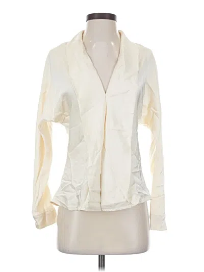 Pre-owned Assorted Brands Long Sleeve Blouse In White
