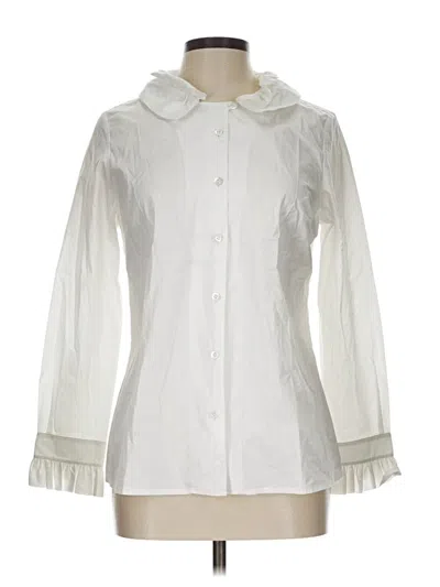 Pre-owned Assorted Brands Long Sleeve Blouse In White