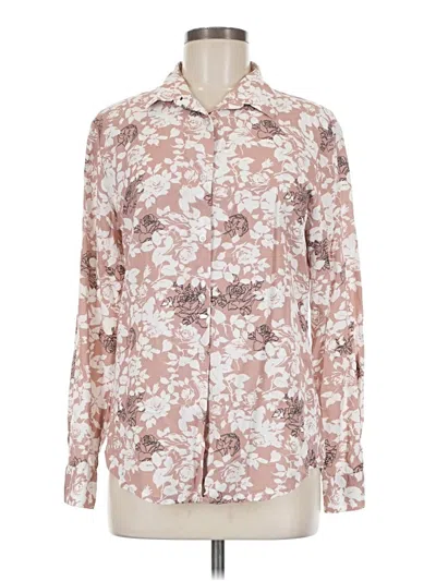 Pre-owned Assorted Brands Long Sleeve Blouse In White
