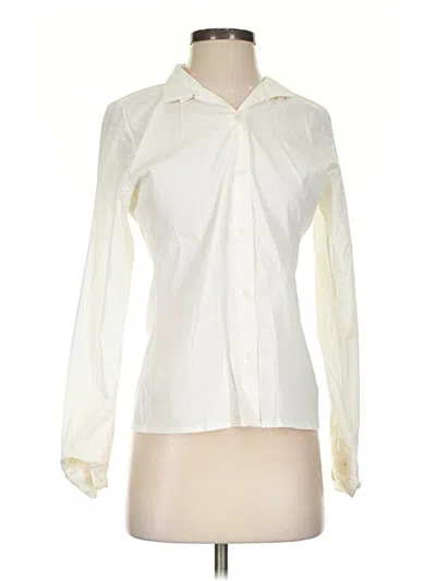 Pre-owned Assorted Brands Long Sleeve Blouse In White