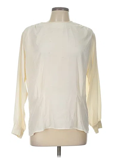 Pre-owned Assorted Brands Long Sleeve Blouse In White