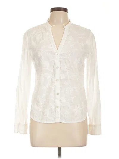 Pre-owned Assorted Brands Long Sleeve Blouse In White