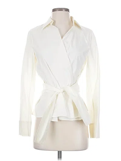 Pre-owned Assorted Brands Long Sleeve Blouse In White