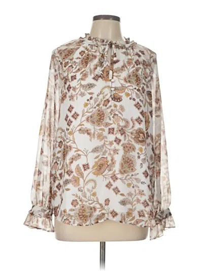 Pre-owned Assorted Brands Long Sleeve Blouse In White