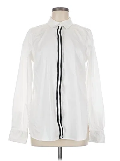 Pre-owned Assorted Brands Long Sleeve Blouse In White