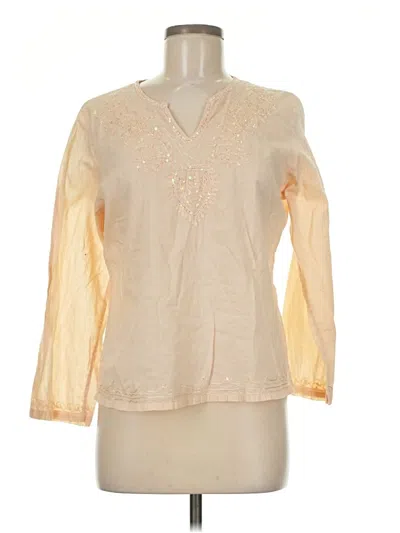 Pre-owned Assorted Brands Long Sleeve Blouse In White