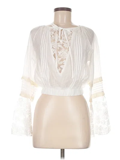 Assorted Brands Long Sleeve Blouse In White