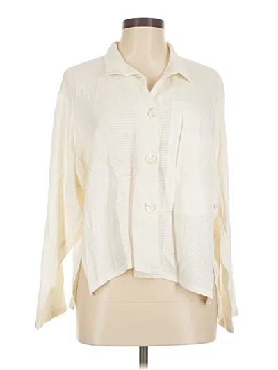 Pre-owned Assorted Brands Long Sleeve Blouse In White